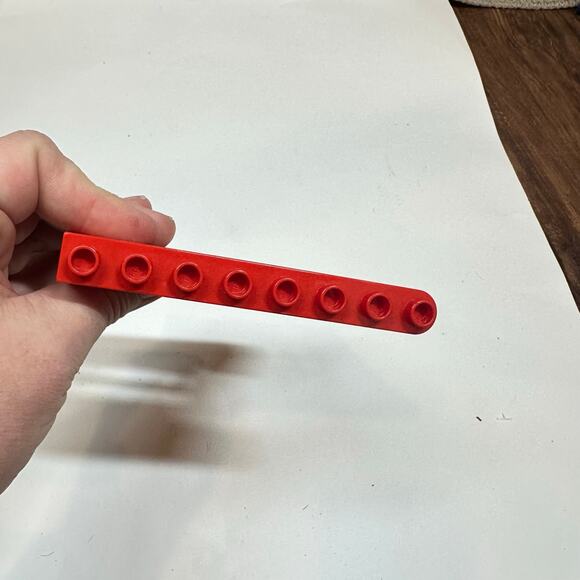 Duplo Lego Red White Hinged Door Wall 6 Loose Replacement Piece Brick - Picture 8 of 9